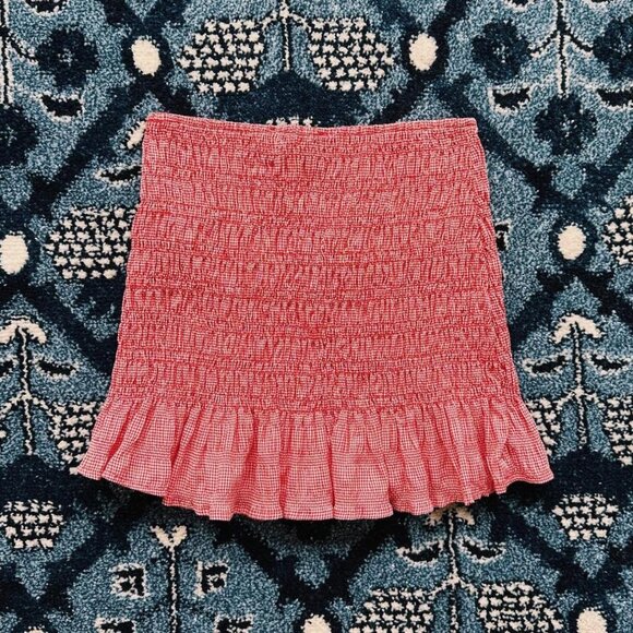 Smocked Gingham Mini Skirt - Picture 2 of 2